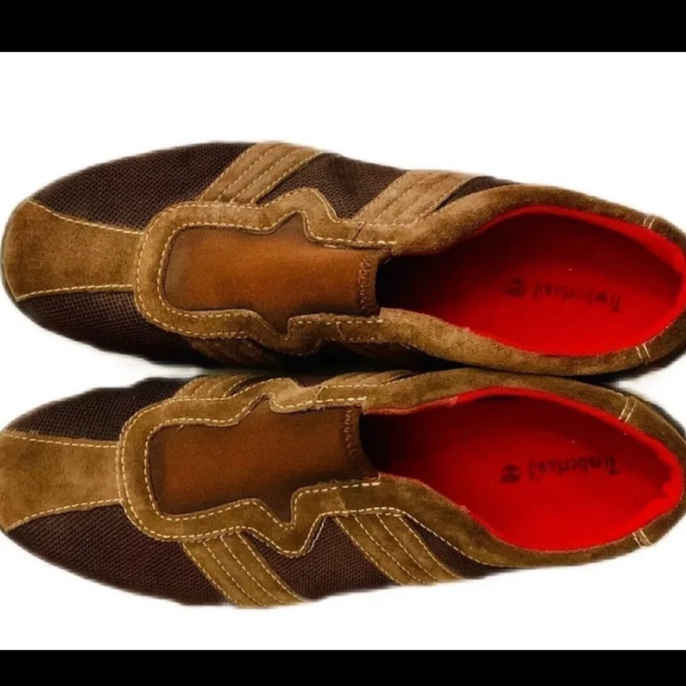 Timberland hiking ankle shoe size 8.5​​​ tan and brown​​ slip on​​​​​